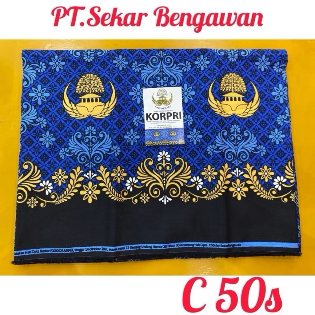 Kain Batik Korpri 50s -Katun halus Nyaman Dipakai