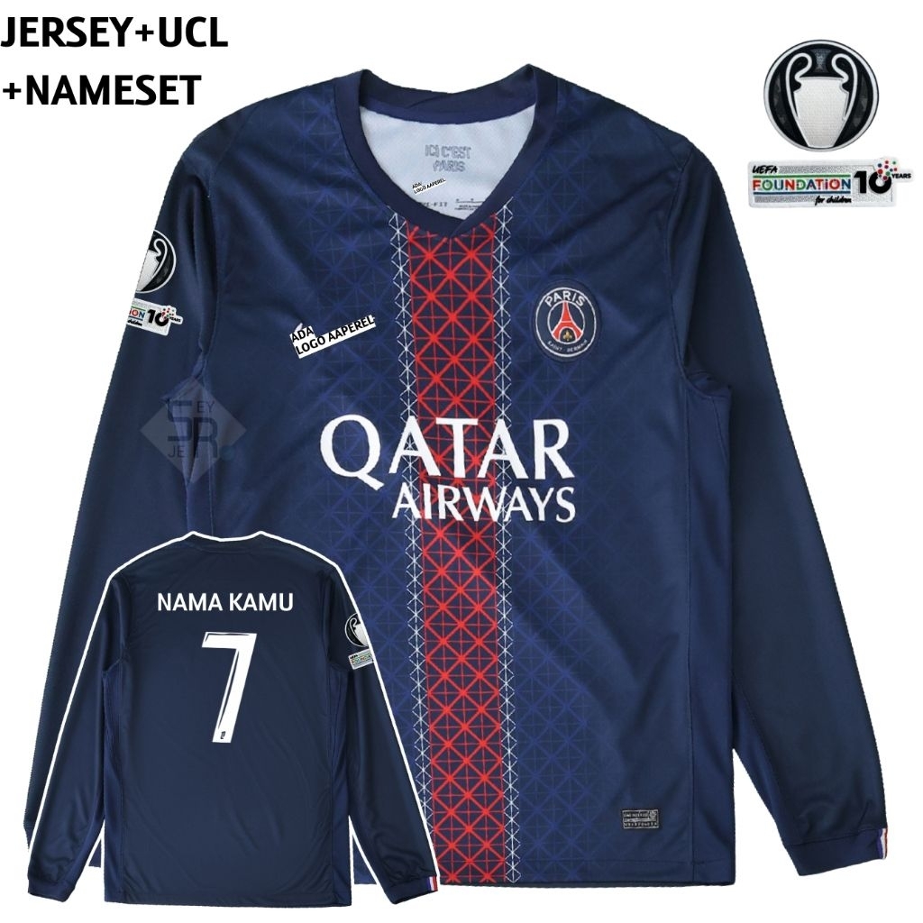 Jersey PSG Home Longsleeve 2025 2026 - Jersey Paris Saint Germain Lengan Panjang Grade Original