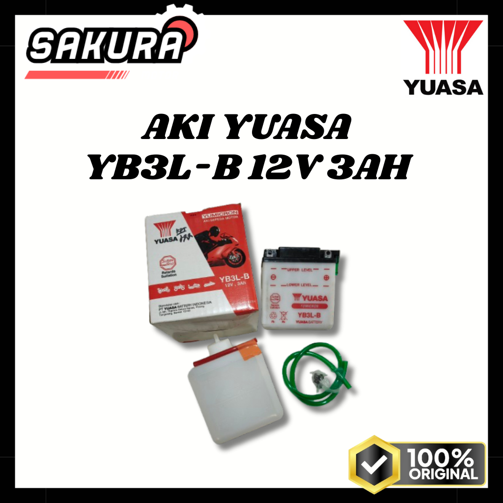 AKI YUASA YB3L-B 12V 3AH ORIGINAL