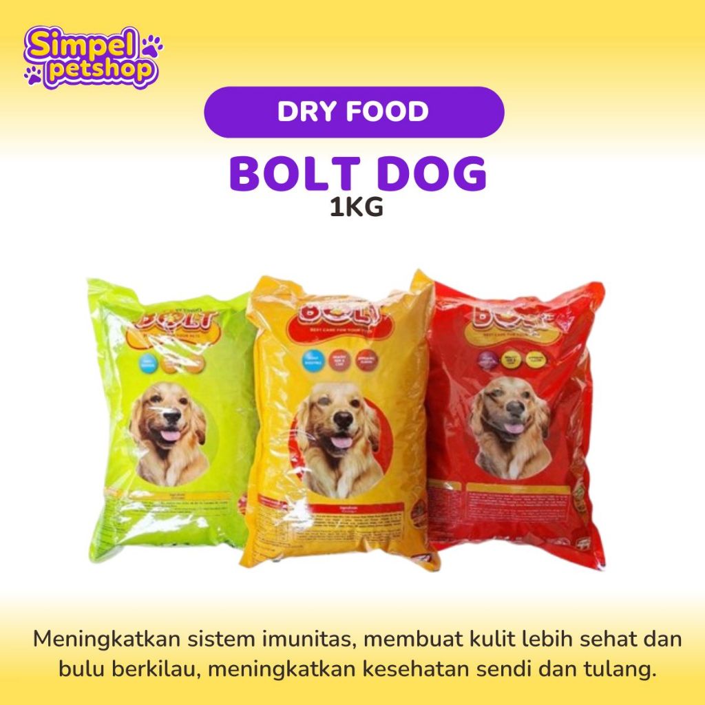 Bolt Dog 1kg Makanan Anjing Dog Food Bolt