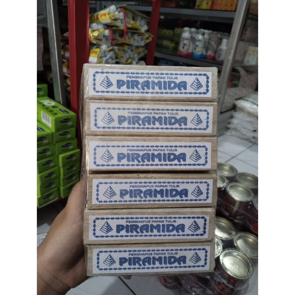 PENGHAPUS PAPAN TULIS PIRAMIDA / SINAR BERLIAN 1PACK ISI 12PCS