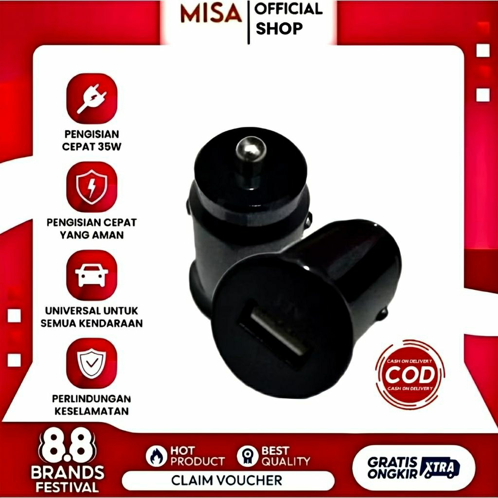 Charger Car Mobil Motor Terbaik Astra Honda Original Quality Fast Charging 2.1A QC Motorcycle Yamaha