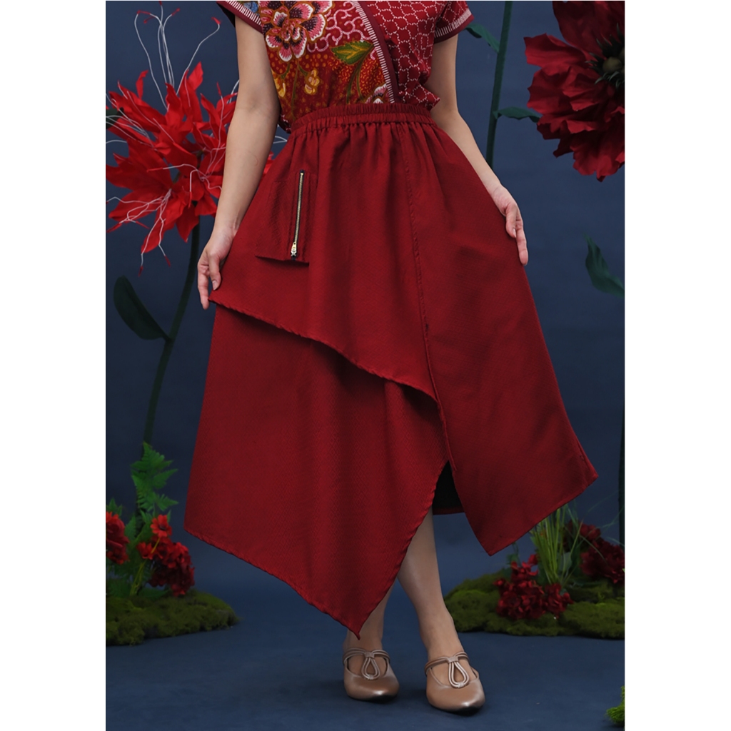 NONA RARA - Vini Skirt CNY P0632, Rok batik wanita modern