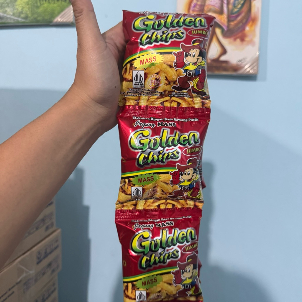 Jajanan jadul renyah Golden Chips - Isi 10