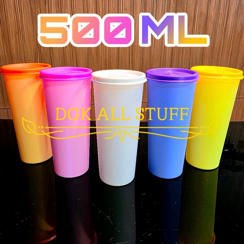 Tumbler Botol Gelas Air Minum Tutup Bertutup Plastik Warna Warni ANTI BOCOR TUMPAH GROSIR HADIAH SOU