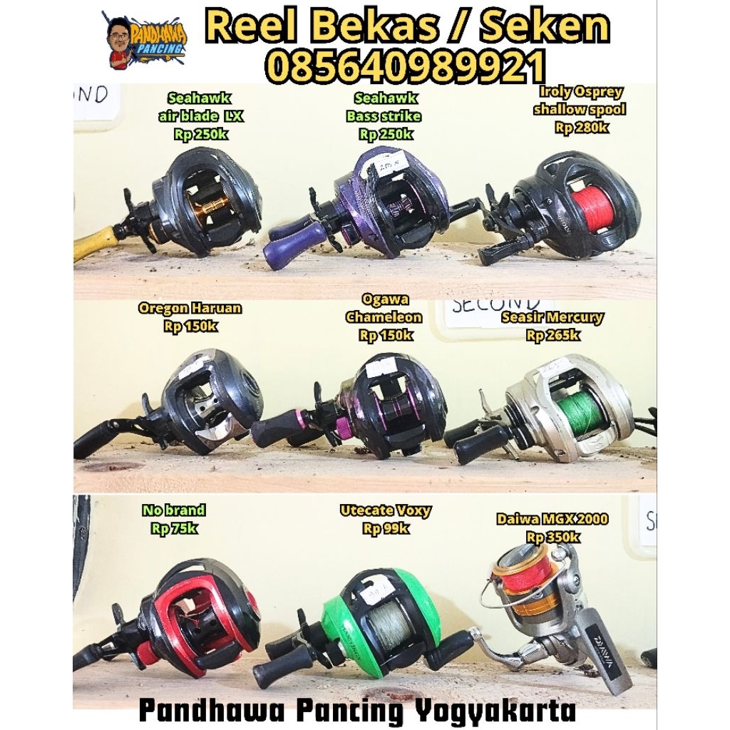 REEL Bekas second CASTING BAITCASTING iroly Sabre KATSKING ORCA OREGON DAIWA UTECATE DAIDO TRIDENTEC