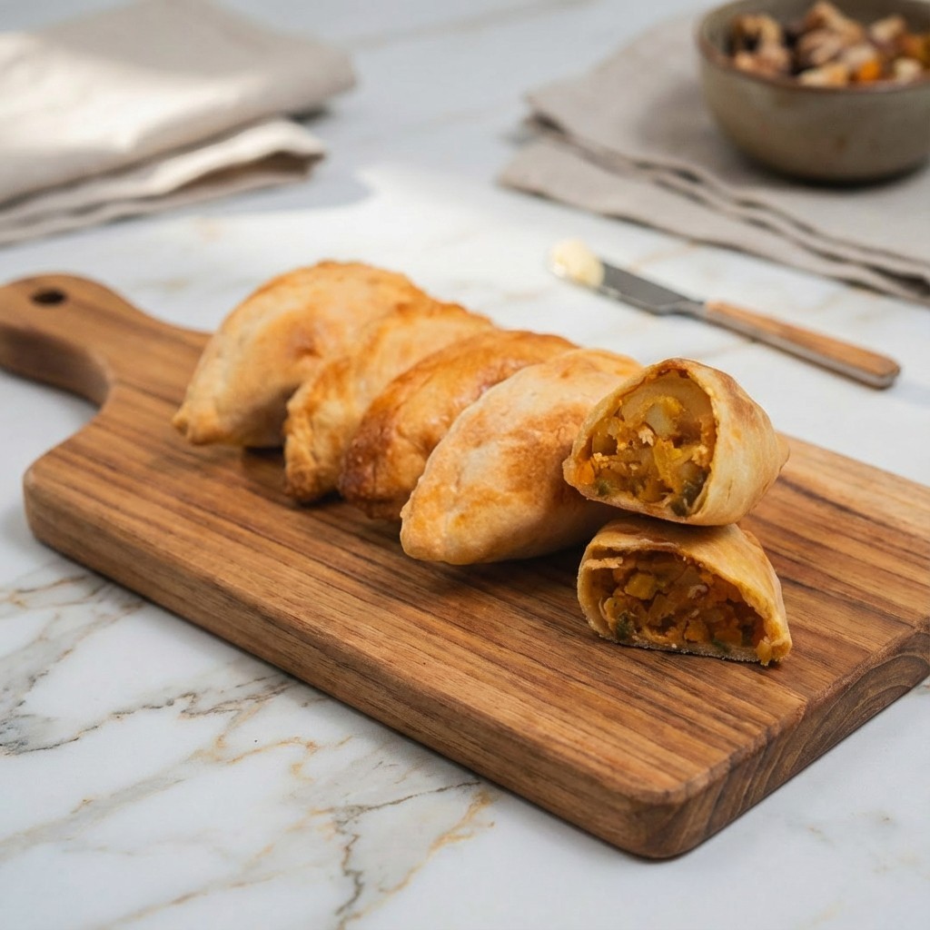 Karipap Panggang Frozen Isi Ayam 5 Pcs Curry Puff Pastel Singapore Sehat Renyah Rendah Minyak Halal 