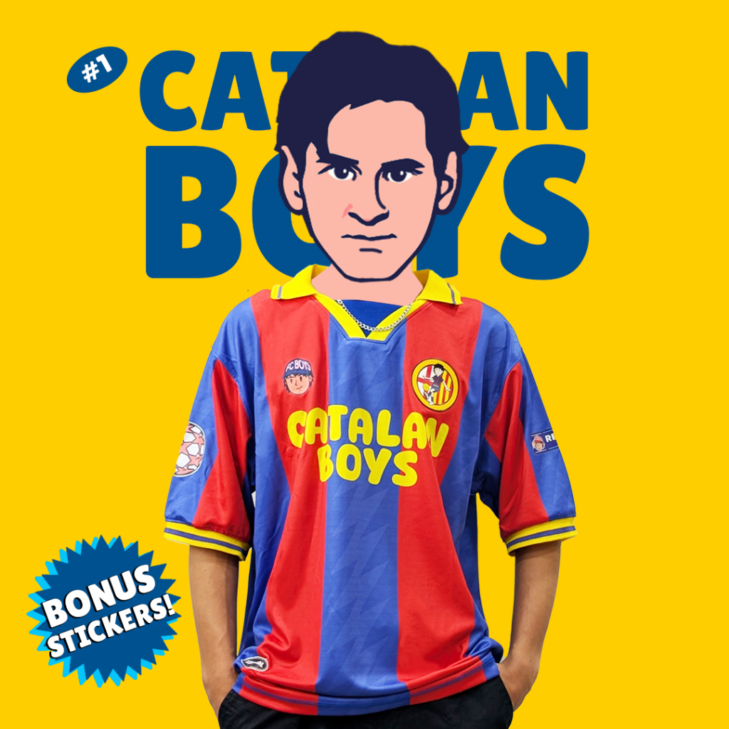 FC BOYS - Catalan Boys Oversized Jersey Retro Barcelona