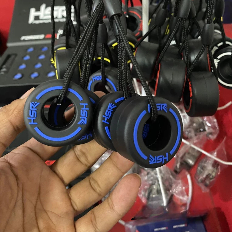 GANTUNGAN KUNCI HSR KEREN MODEL BAN MOBIL LIST BIRU,KUNING,PUTIH