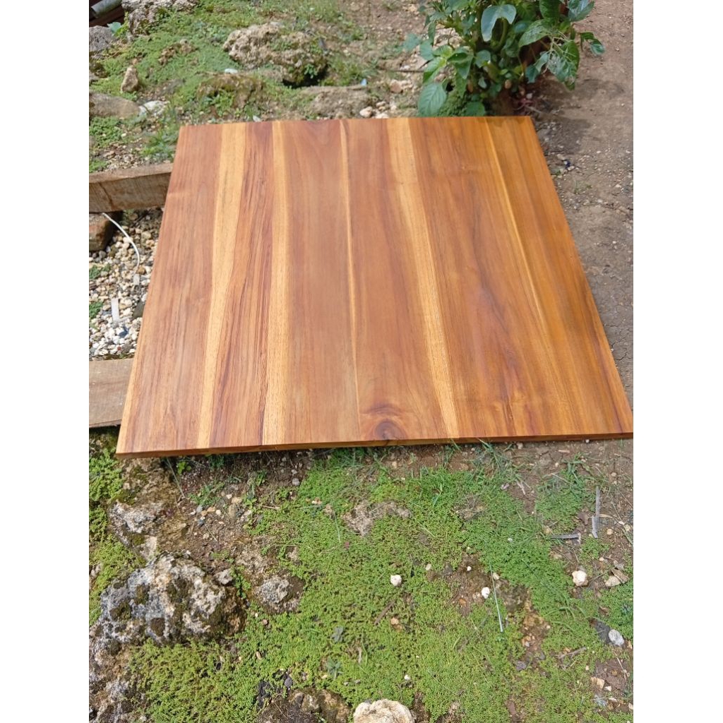 papan ambalan daun meja kayu jati asli big size