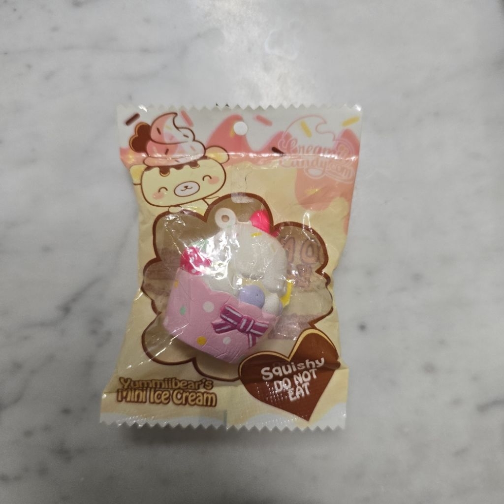 Yummiibear Mini Ice Cream Squishy, Creamiicandy, mainan anak preloved