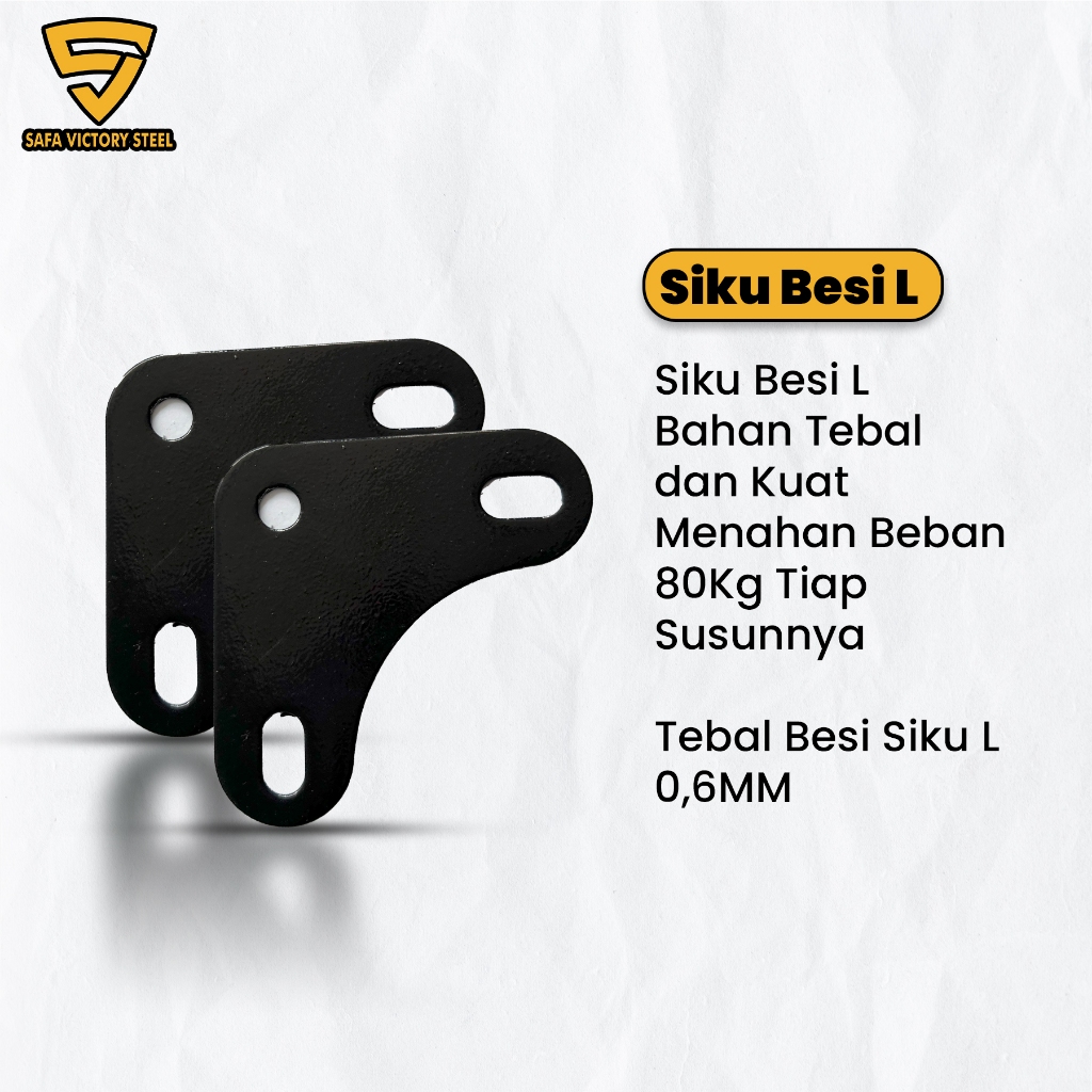 Siku L / Siku Segitiga untuk Rak Gudang / Rak Besi Lubang