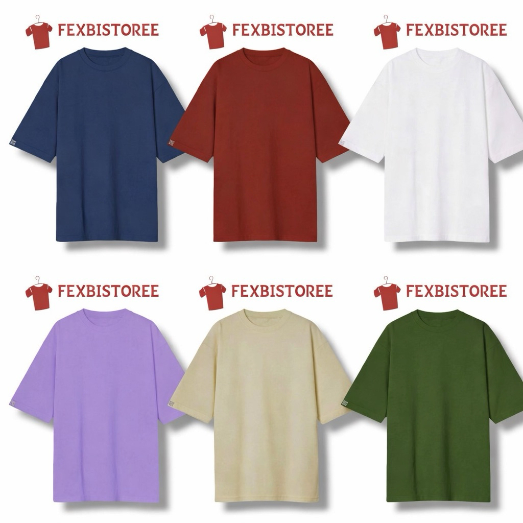 Kaos Polos Pria Wanita Unisex Polycotton Premium Oversize L XL XXL XXXL