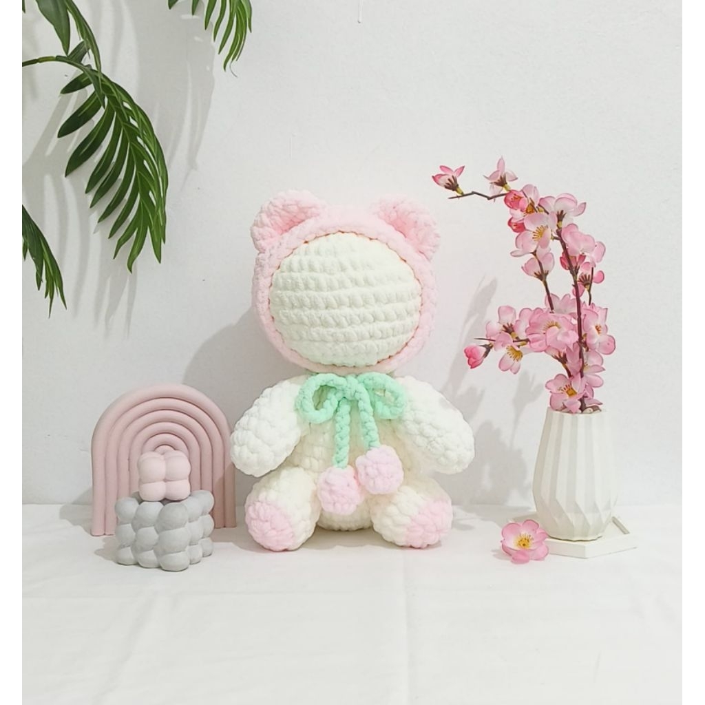 [RG] Bear Bunny Plushie|Boneka Beruang|Boneka Beruang Rajut|Boneka Rajut