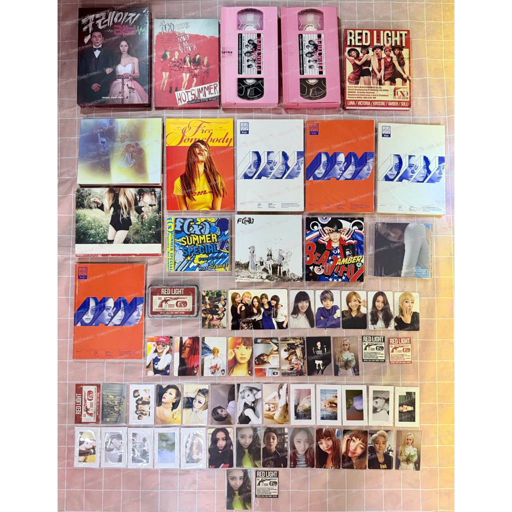 [ TIDAK DIJUAL SATUAN | BACA DESC ] PC PHOTOCARD ALBUM F(X) FX HOT SUMMER PINK TAPE RED LIGHT WILD C
