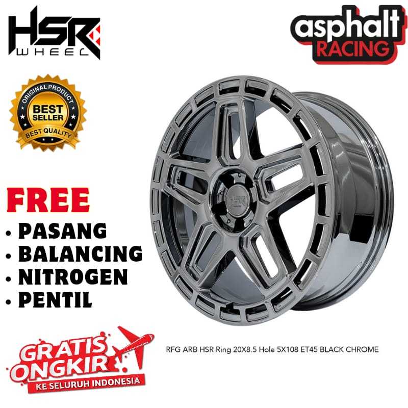 Velg Mobil R20 PCD 5X108 HSR RFG ARB Untuk Jaeco J5 J6 Chery Tigo Chery Omoda Chery Arrizo Chery J6