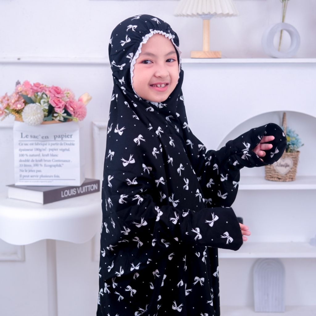 mukena terusan anak SD