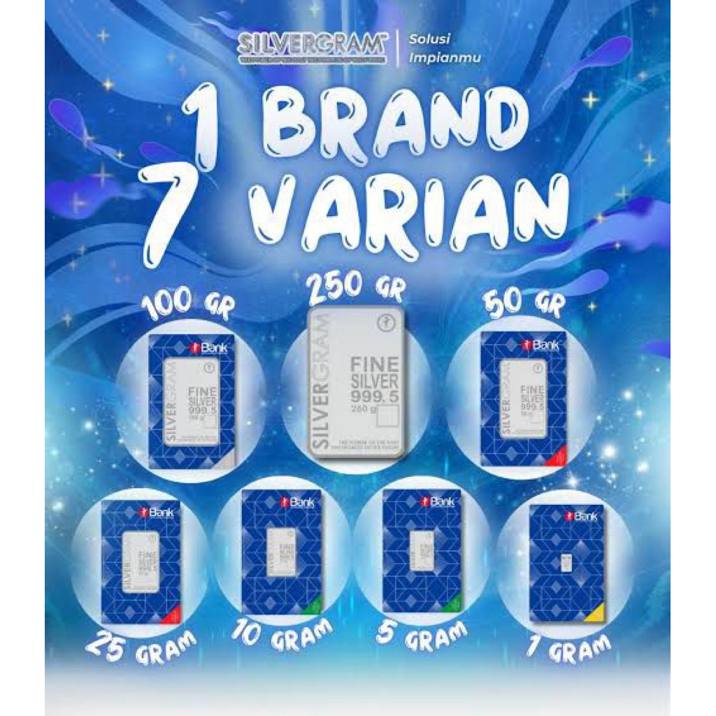 SILVERGRAM iBank - Perak/Silver Batangan 250Gr - 100Gr - 50Gr Ready stock