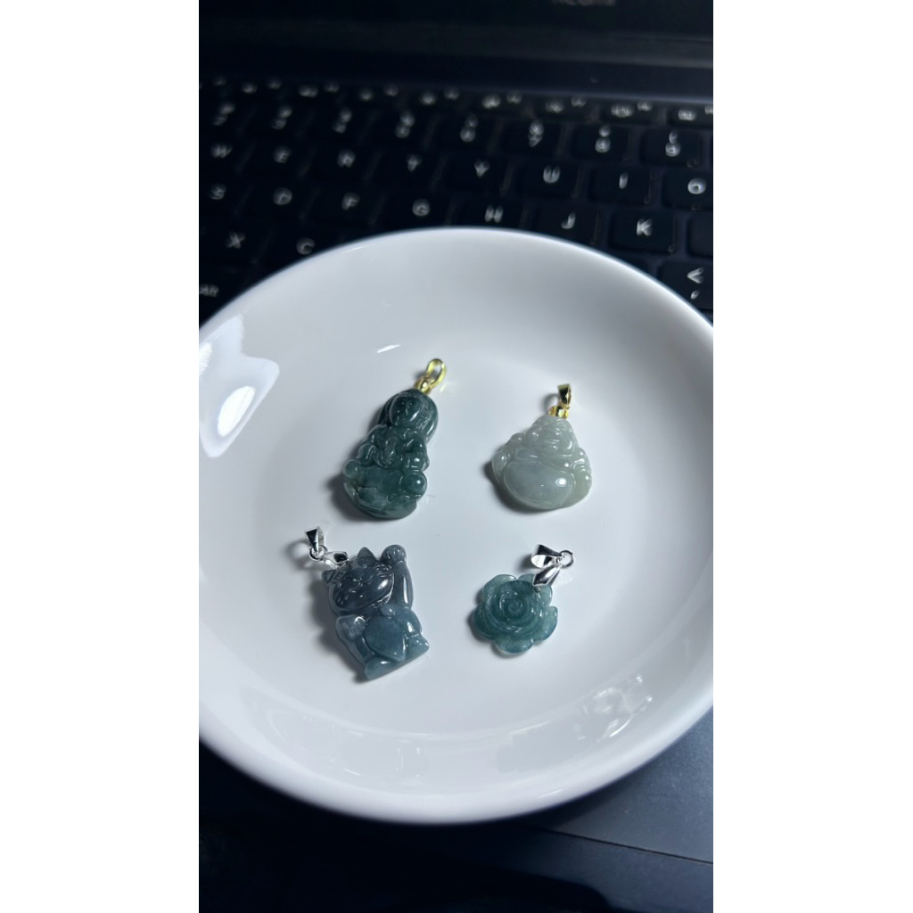 Liontin Burma Jade dan BWJ Guatemala Jade 100% Giok Asli