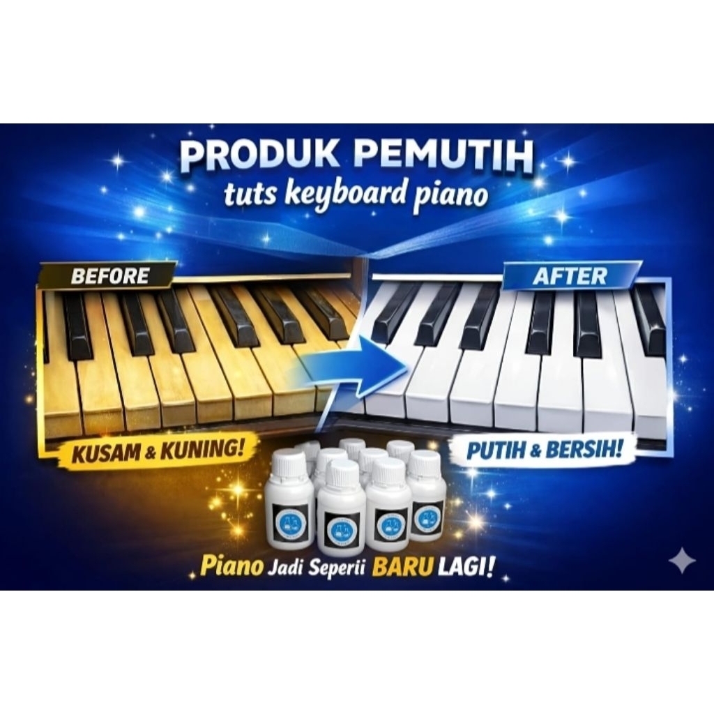Tuts Keyboard Piano Menguning | Cairan Pembersih Tuts