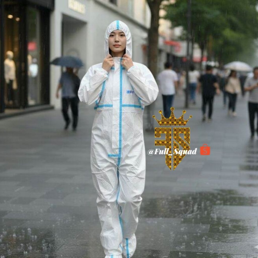 COD BAJU MEDIS APD | HAZMAT SUIT | PREMIUM | MICROPORUS | WATERPROOF | COVERALL