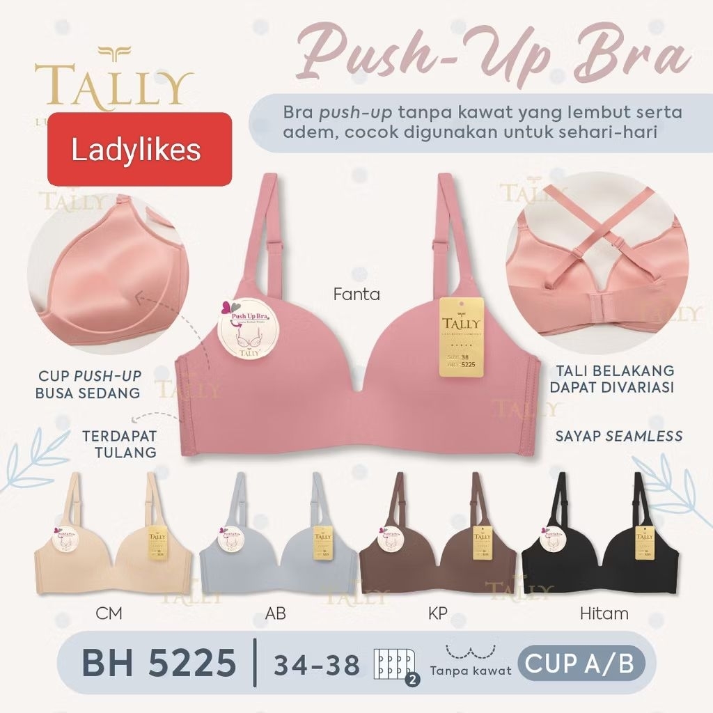 Tally bra busa tebal Seamless Bh Tanpa kawat 5225