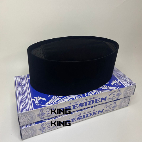 PECI SONGKOK AC HITAM POLOS BLUDRU HALUS SONGKOK NASIONAL