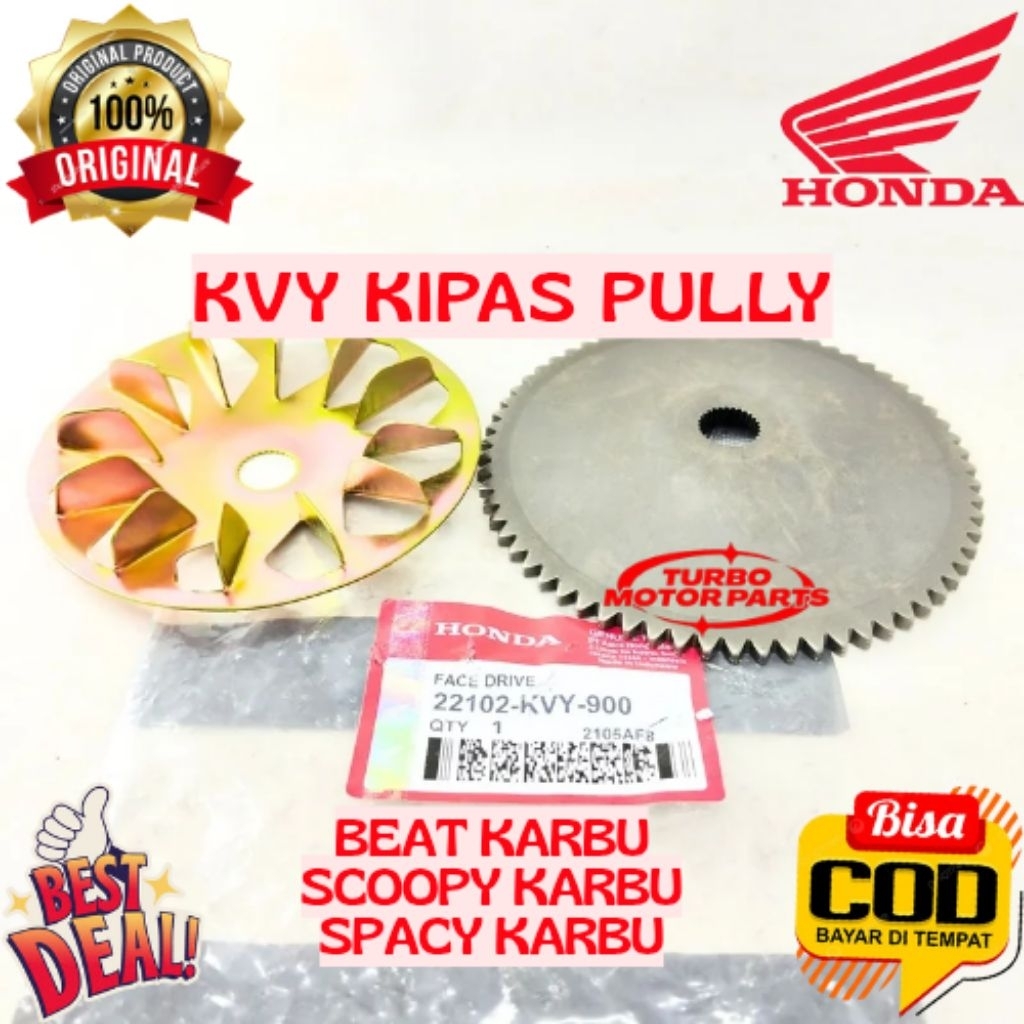 KIPAS PULLY ORIGINAL HONDA KODE KVY, KIPAS PULLY VARIO 110 KARBU, KIPAS PULLY VARIO 110 CBS, KIPAS P