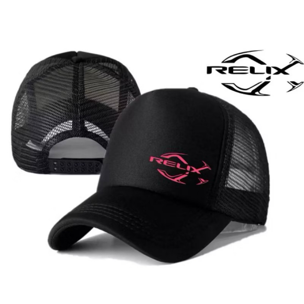 Topi mancing logo relix topi jaring terlaris