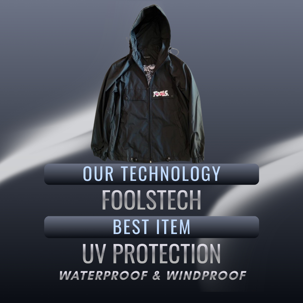 FOOLS JAKET PARASUT OLDY HITAM