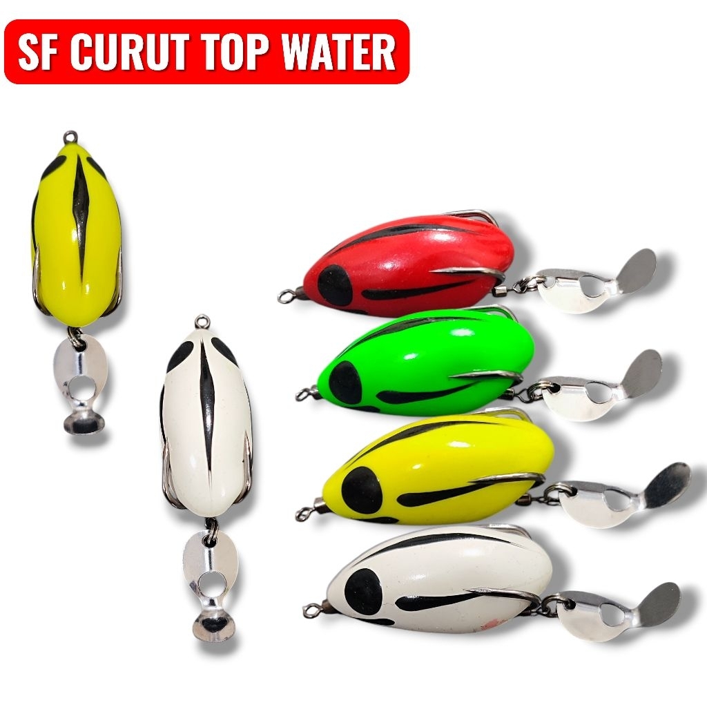 SOFT FROG CURUT 4CM.  umpan casting gabus. lure casting gabus.