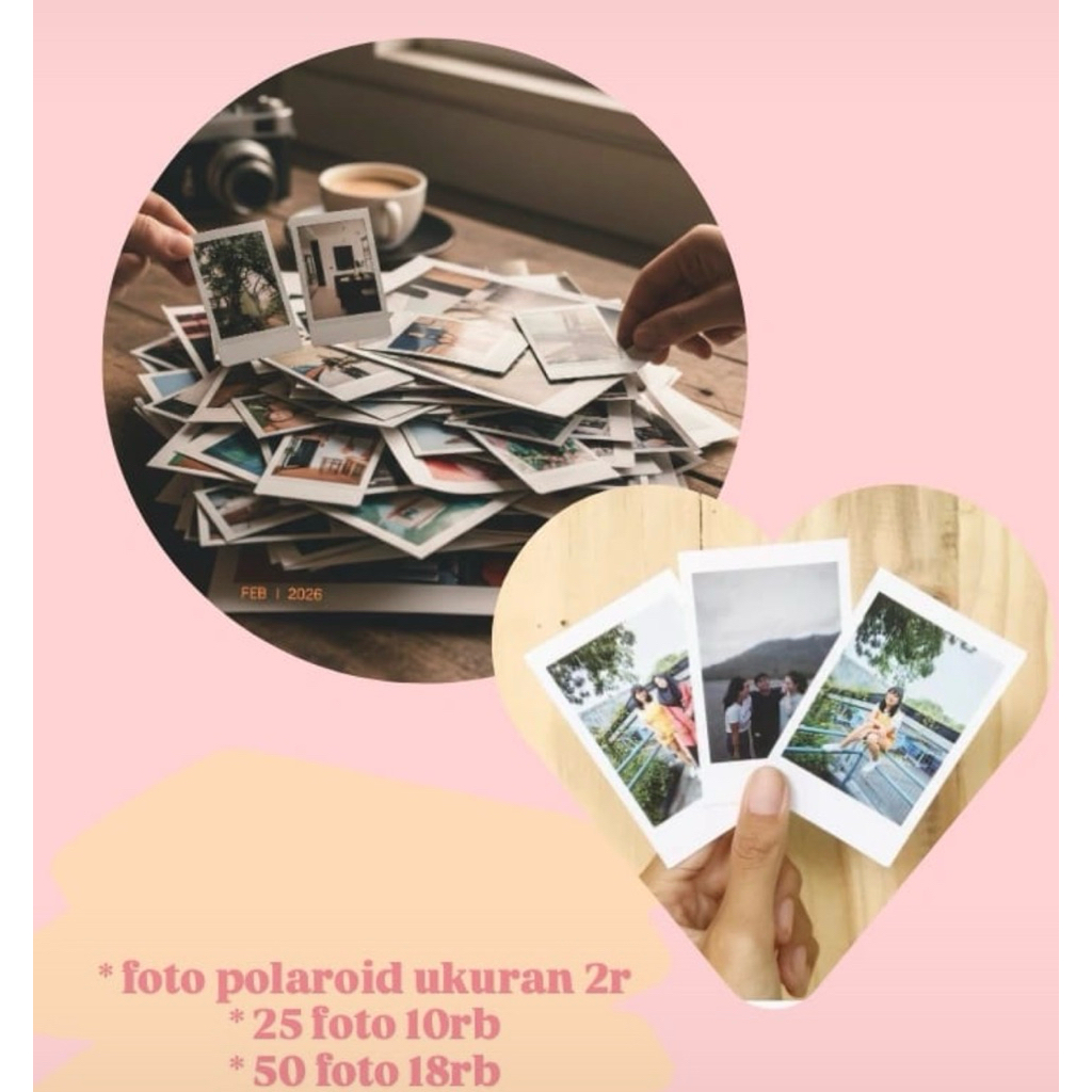 Coustum foto ukuran 2r/ foto polaroid