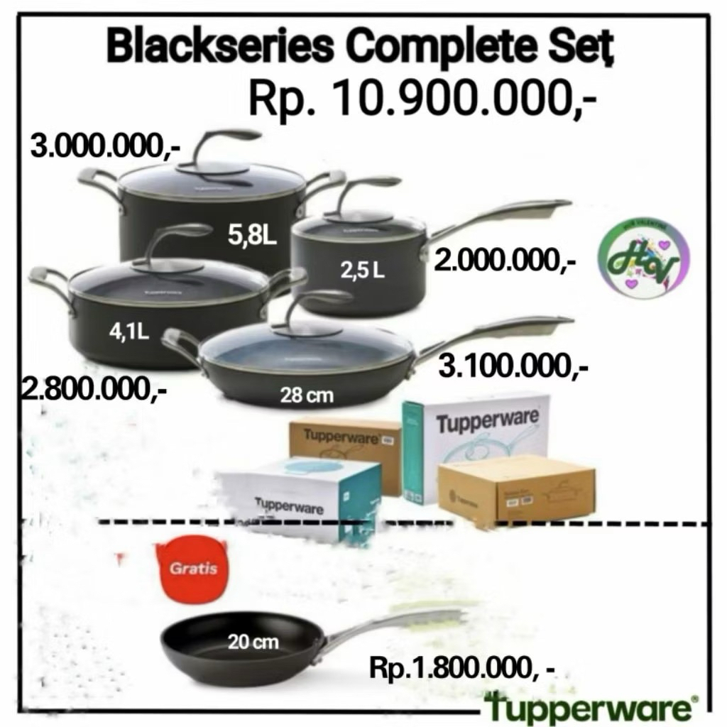 T chef series (5set) tupperware