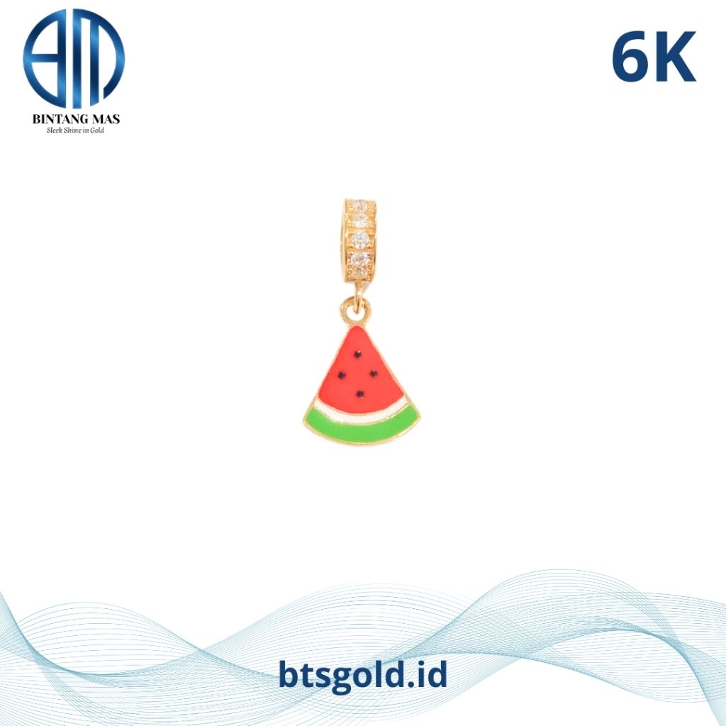 Liontin Emas Charm Watermelon | 6K