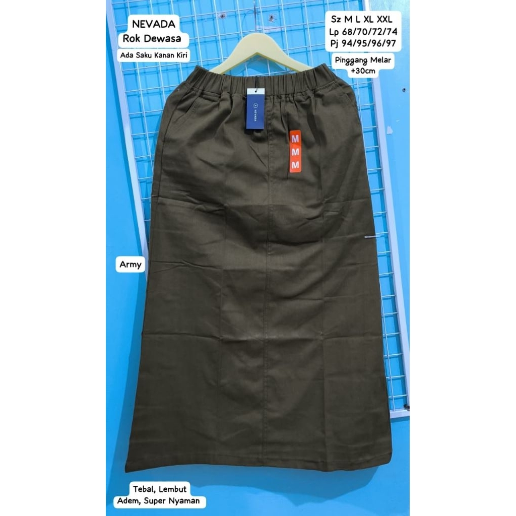 Nevada Rok Panjang Wanita Katun Bestseller