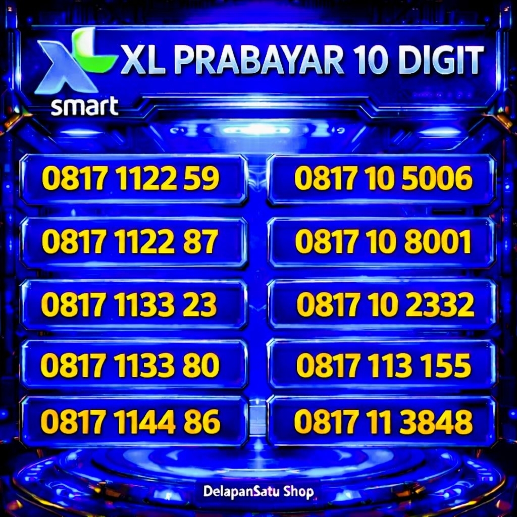 NOMOR CANTIK XL PRABAYAR 10 DIGIT SERI PILIHAN