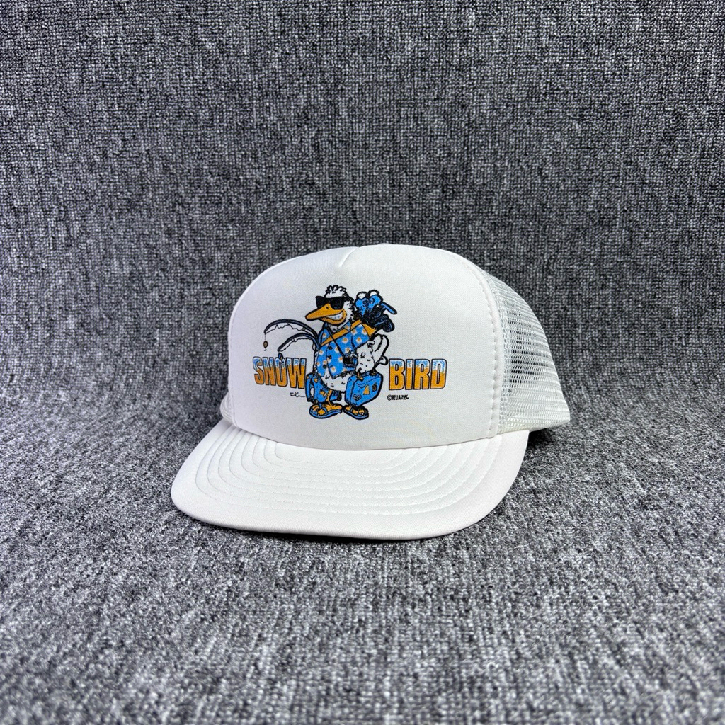 Topi Snow Bird Trucker copyright 1996 Second Preloved Original 185