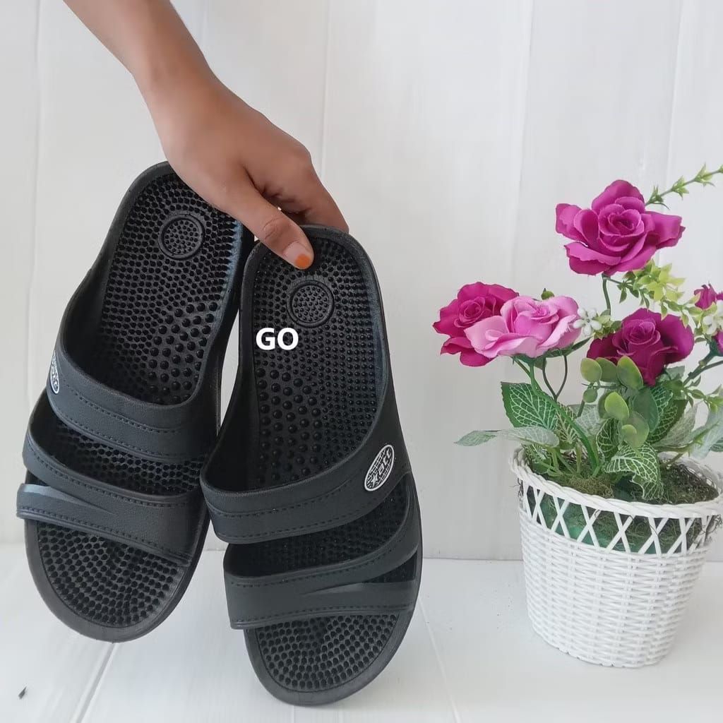 Sandal att pria karet pria slop cowok original, karet wanita