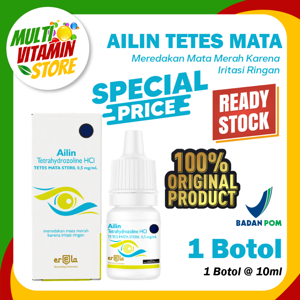 (BISA COD) AILIN TM Tetrahydrozoline HCl - 1 Botol 10 ML