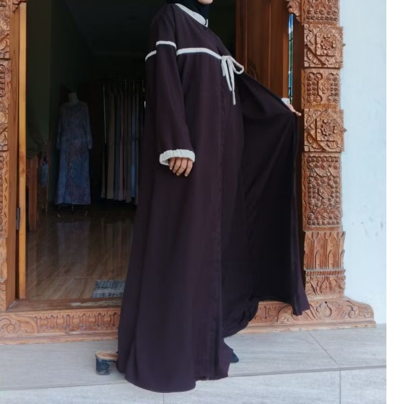 GAMIS POLOS COKLAT MAHOGANI