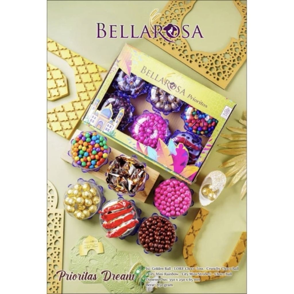 BellaRosa Hampers Lebaran Kue kering Coklat Prioritas 1 box 6 toples