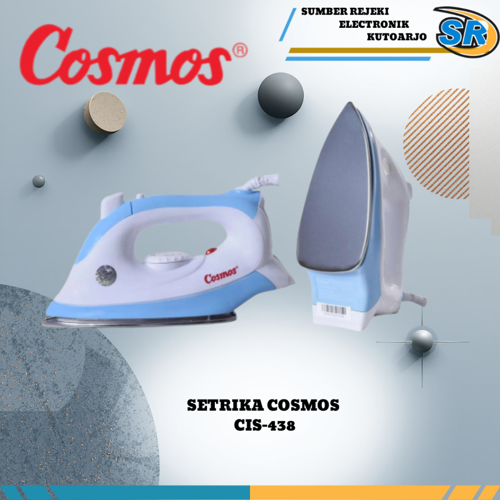 SETRIKA COSMOS CIS 438 GOSOKAN STAINLESS STEEL STENLIS ANTI LENGGKET