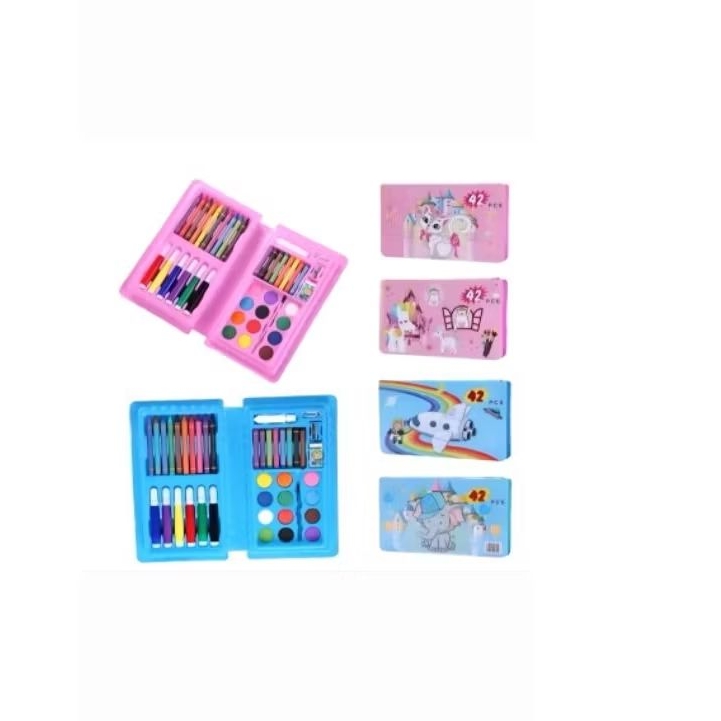 SET CRAYON 42PCS KOPER LENGKAP KARAKTER | CRAYON SPIDOL CAT AIR | MURAH BERKUALITAS