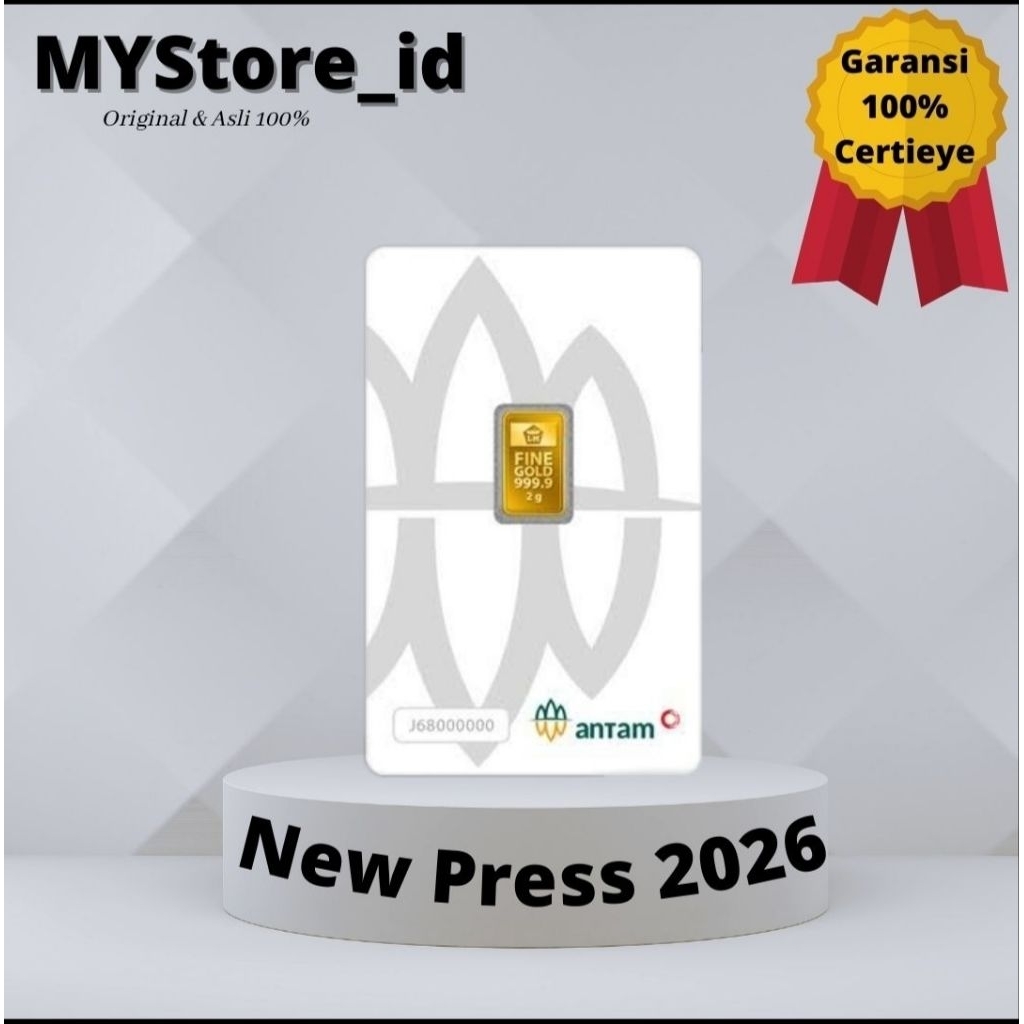 Logam Mulia ANTAM 2 Gram / LM ANTAM 2Gr / Emas 2 Gr Reinvented Terbaru LM 1gram 3gram 5gram certieye