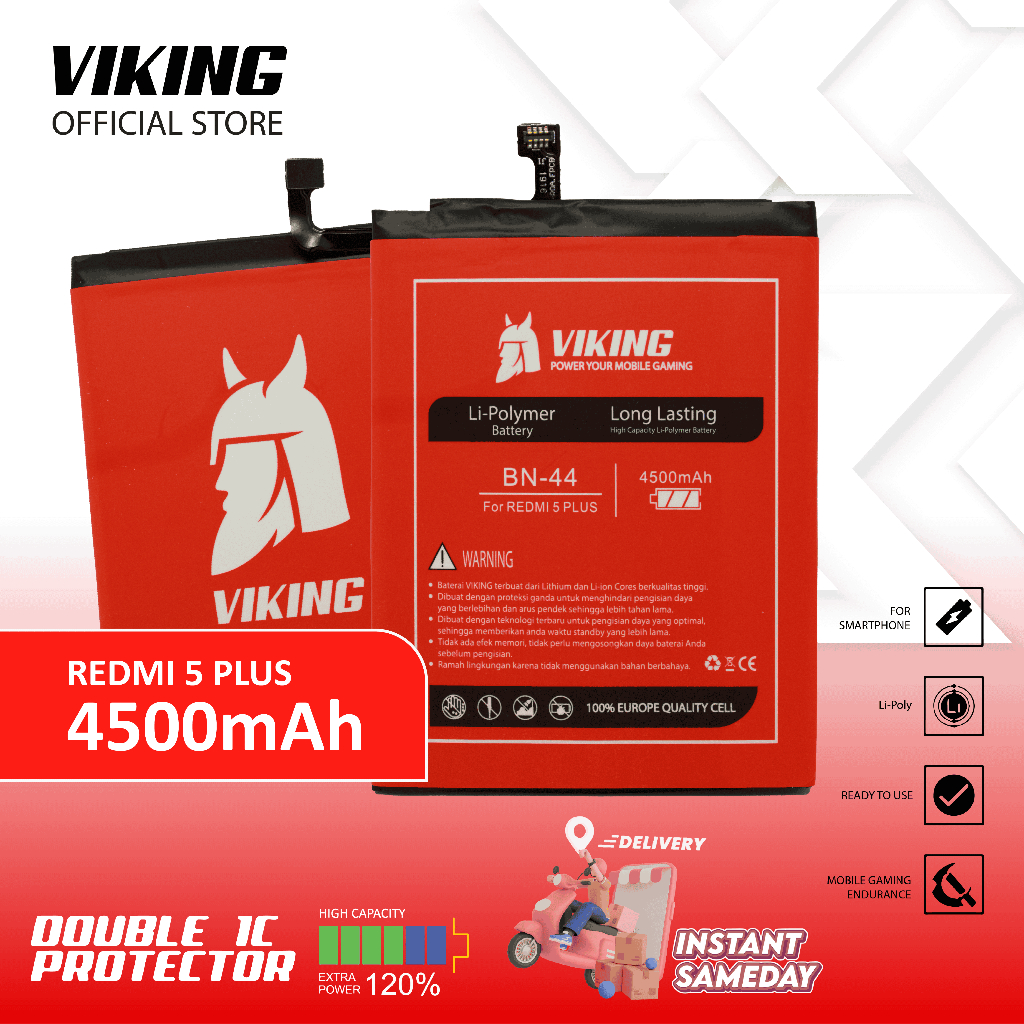 VIKING Baterai Redmi 5 Plus - 5+ BN44 Double Power