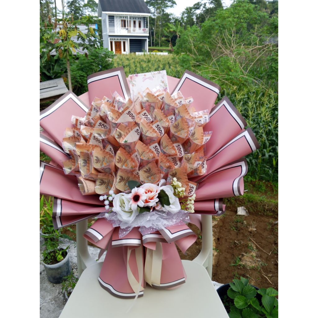 Money bouquet / Buket uang pecahan 5ribuan / pecahan 5k