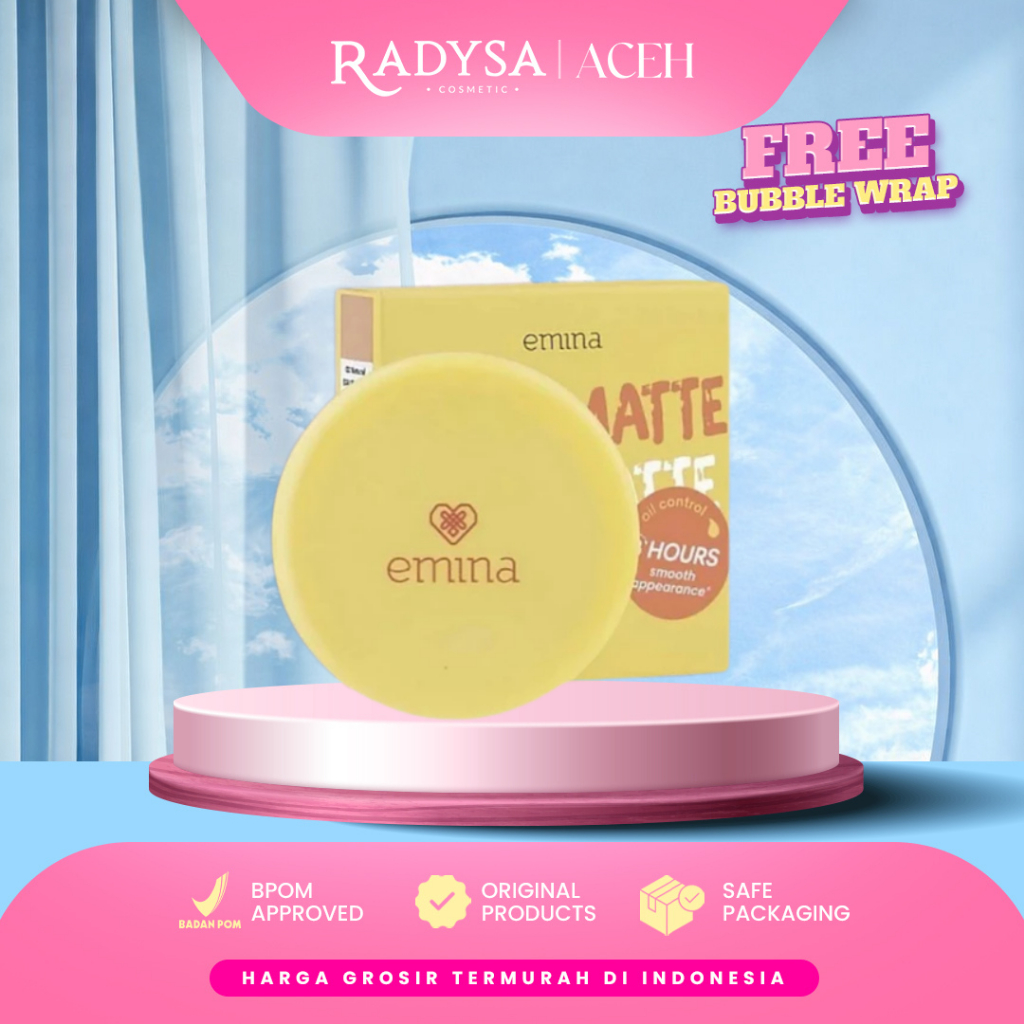 RADYSA - EMINA Daily Matte Compact Powder | Bedak Padat Matte Finish & Oil Control | Emina Bedak Pad