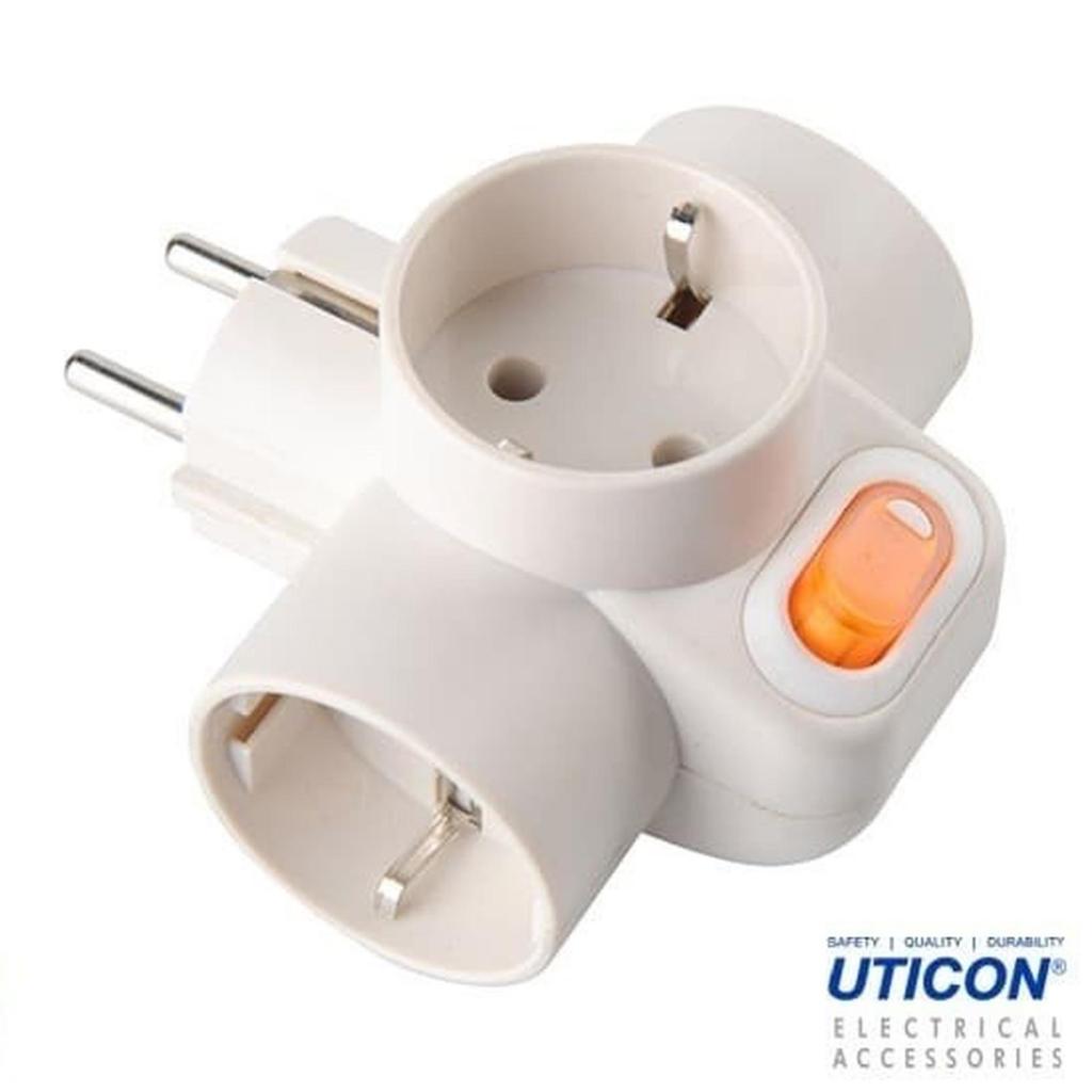 UTICON SC382 STEKER COK CABANG 3 + SAKLAR SC-382