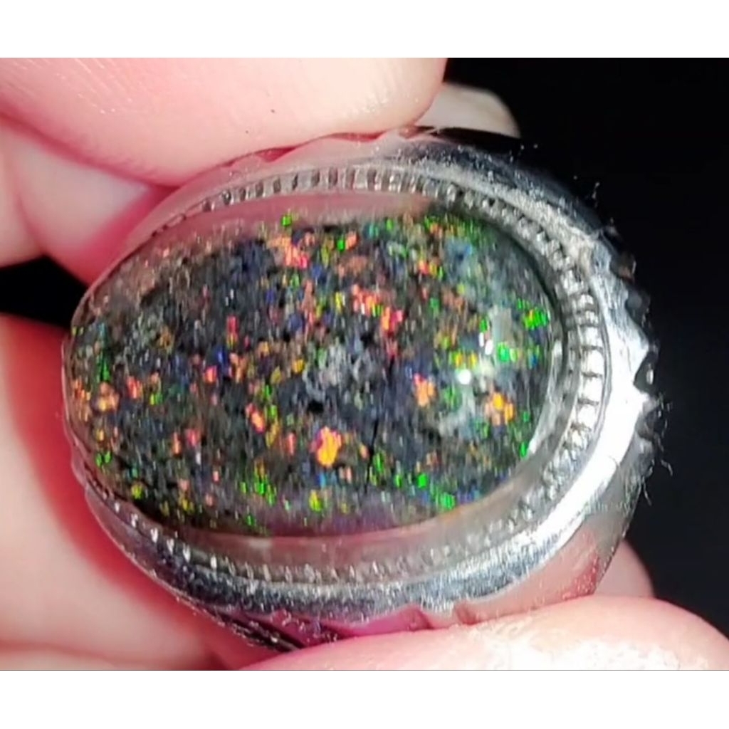 cincin black opal andamoka matrix natural asli alam Australia