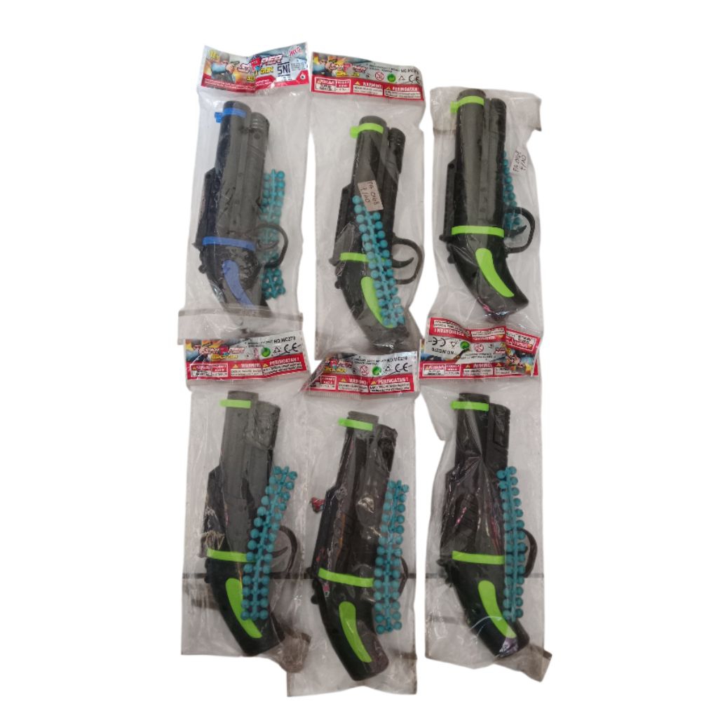 Mainan anak laki pistol plastik ada peluru plastik